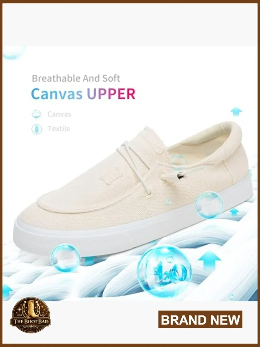 Lightweight Canvas Loafers Slip-On Sneakers with Arch Support